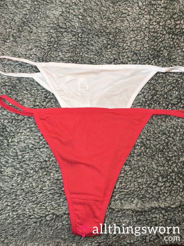 Red And White Thongs 🤍❤️