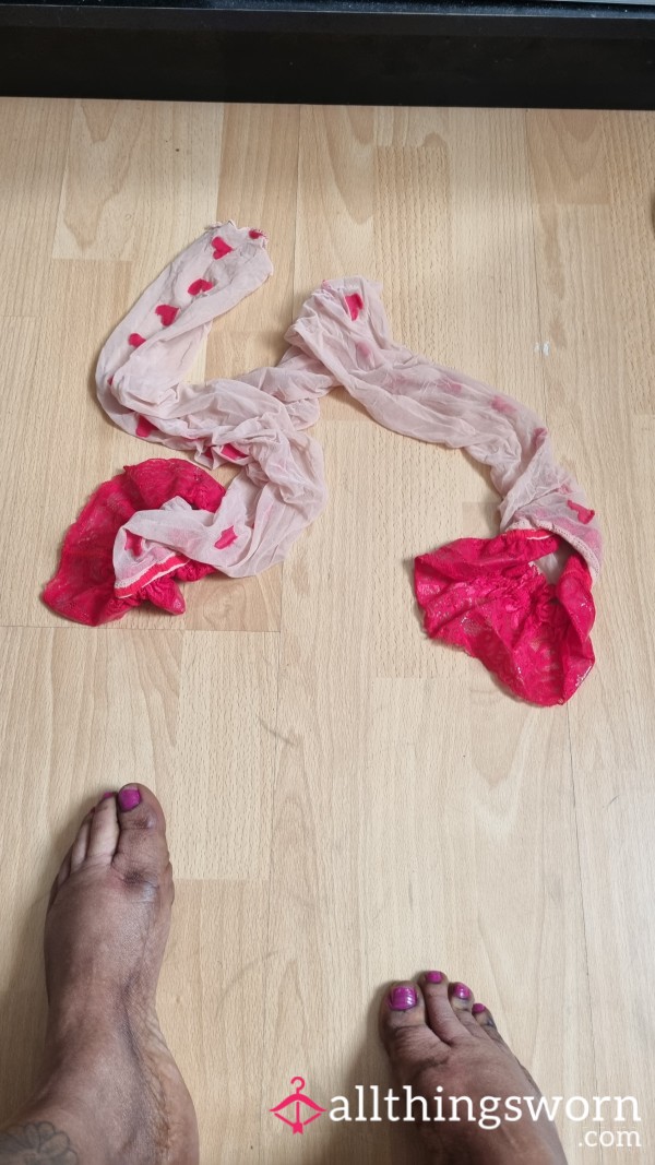 "Valentine’s Day Vixen – Worn Stockings With A Story ❤️‍🔥"