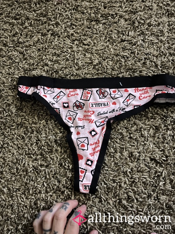 Valentines Worn Thong