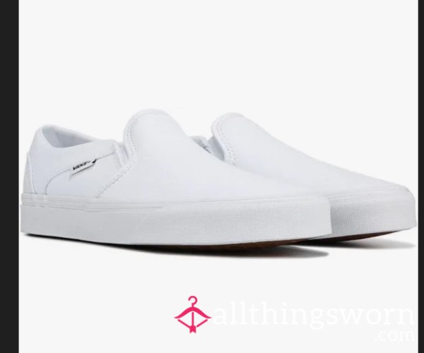 Vans Asher White New  Slide Ons