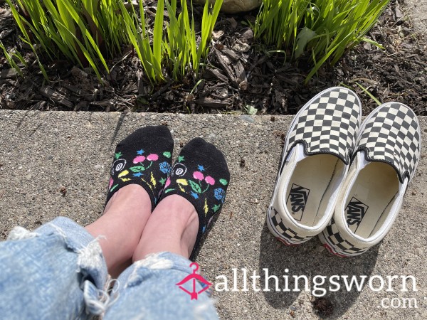 VANS Black & Vibrant Shapes No Show Socks