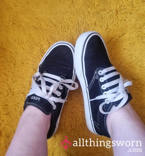 Vans Trainers In Black, Sweaty & Well-Worn