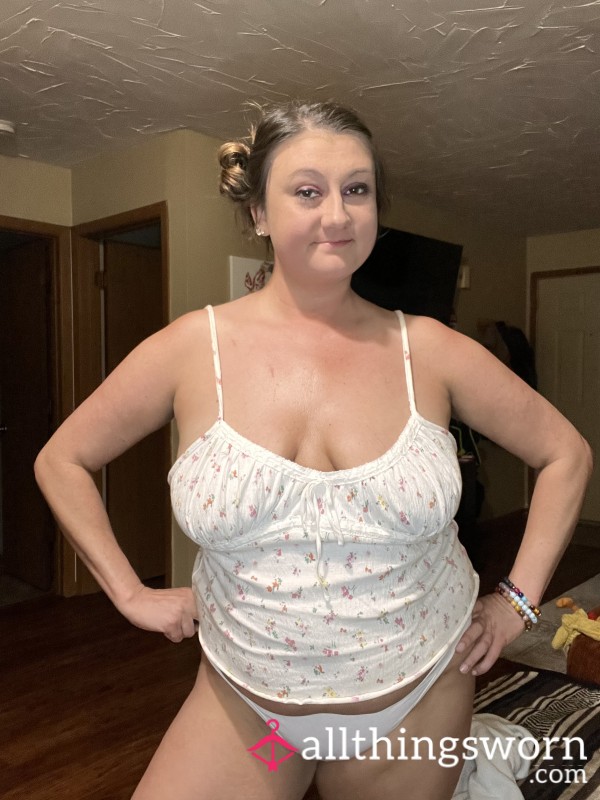 Vaping In A Cute Top And Panties
