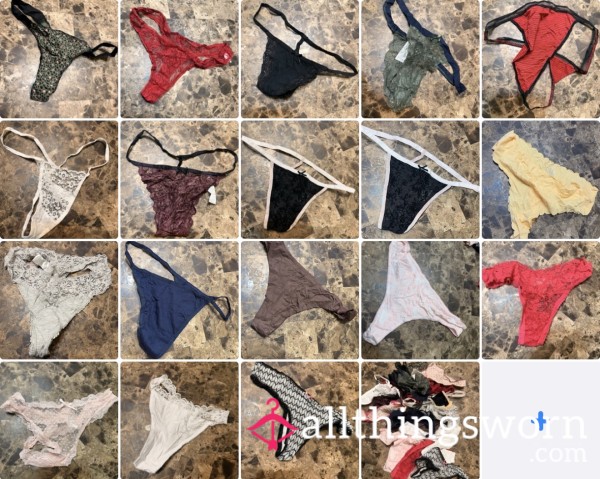 Variety Of Thongs & G-strings 🤤 7$ Per Extra 24hrs 10$ For A Personalized Picture ❤️😉