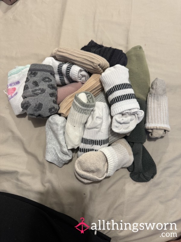 Variety Of Used Socks