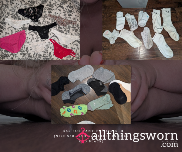 Variety Of Worn Socks