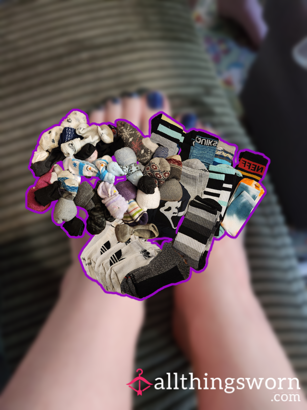 Variety Of Worn Socks 🧦