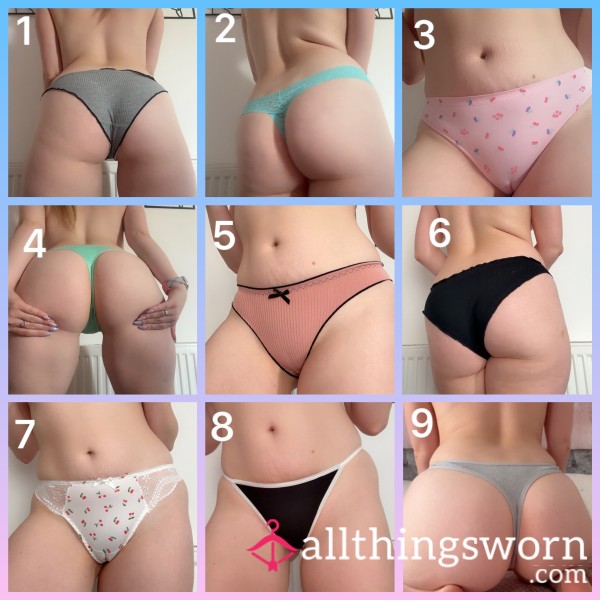 Various Panties | 24hrs Wear | Proof Of Wear Pics