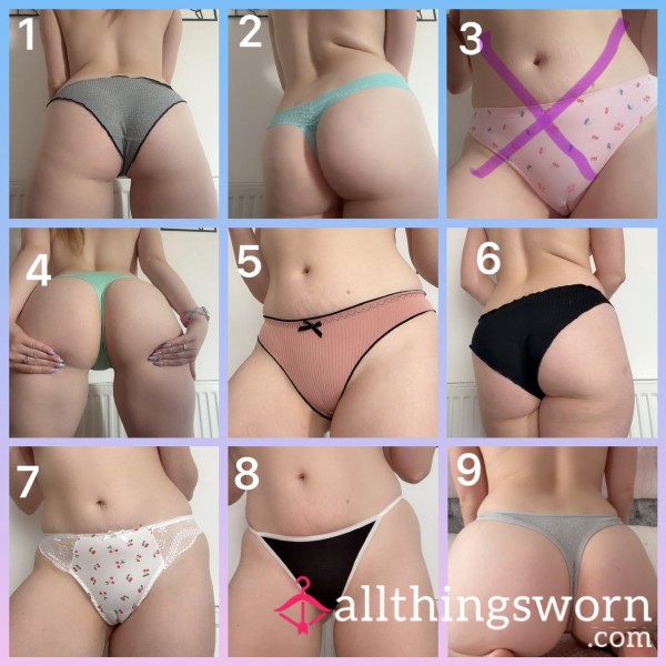 Various Panties | 24hrs Wear | Proof Of Wear Pics