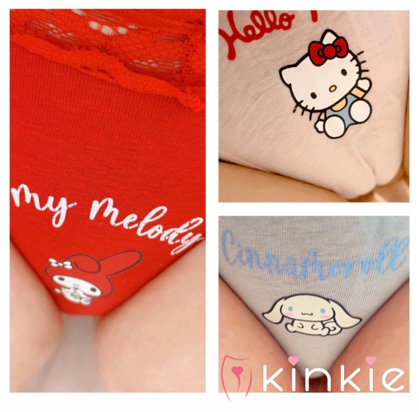 Cute Girly Sanrio Thongs Worn By BBW