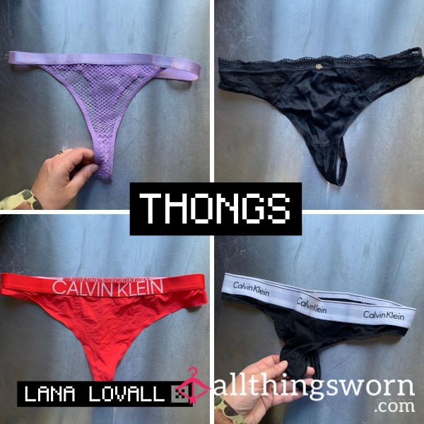 Various Worn Thongs - Please Message To Choose Options