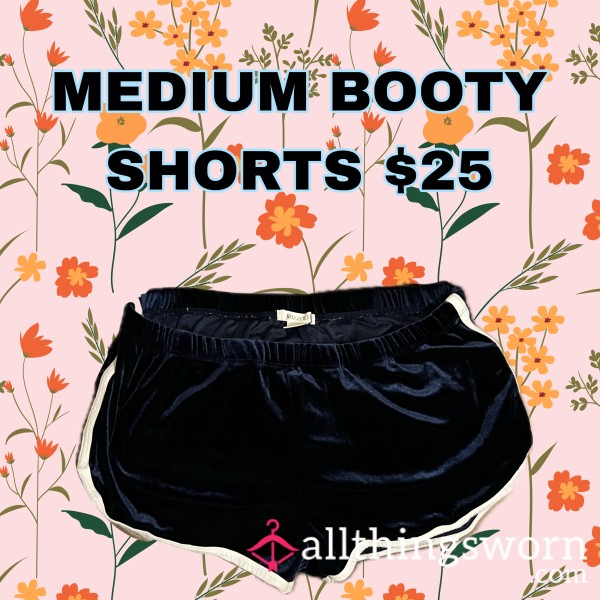VELVET BOOTY SHORTS DARK BLUE