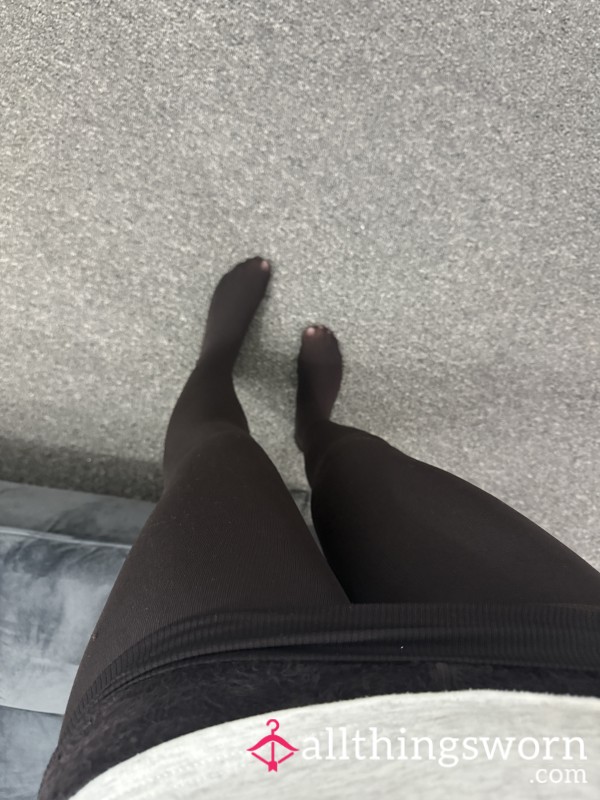 Velvet Plush Brown Tights