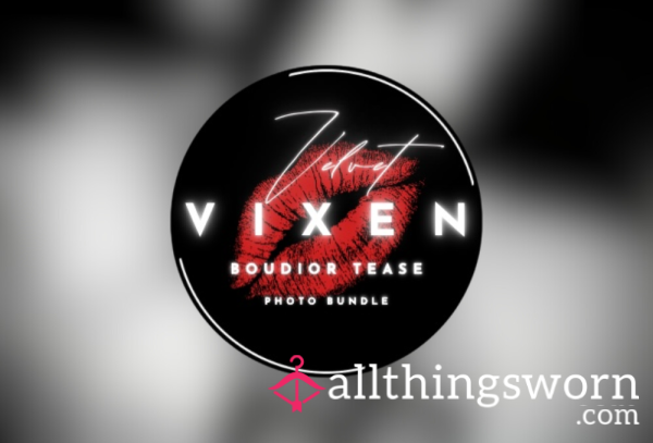 Velvet Vixen’s Boudoir Tease ⁓ 5 Photo Bundle