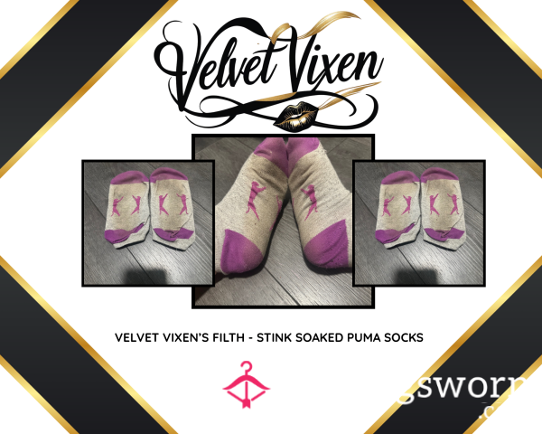 Velvet Vixens Filth You’ll Worship - Stink Soaked Puma Ankle Socks