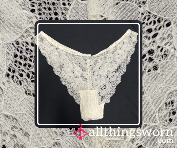 Ivory Heat ⋆ 24 Hour Worn Lace Panties