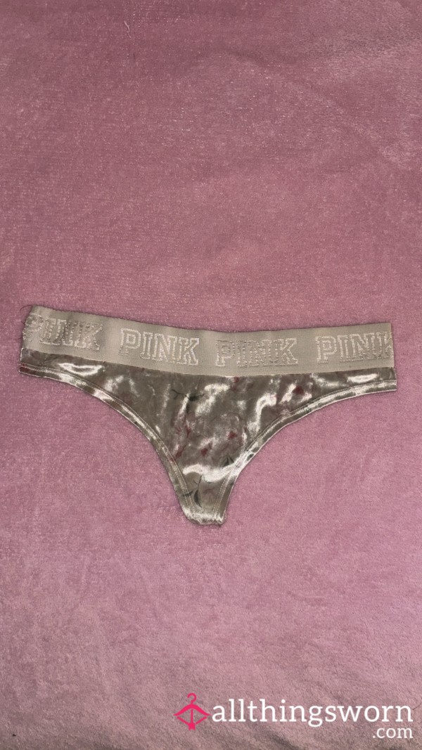 VELVET WHITE FLor*l THONG