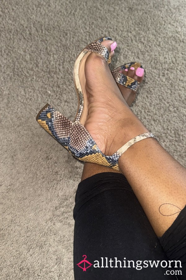 Venomous Elegance Snakeskin Heels