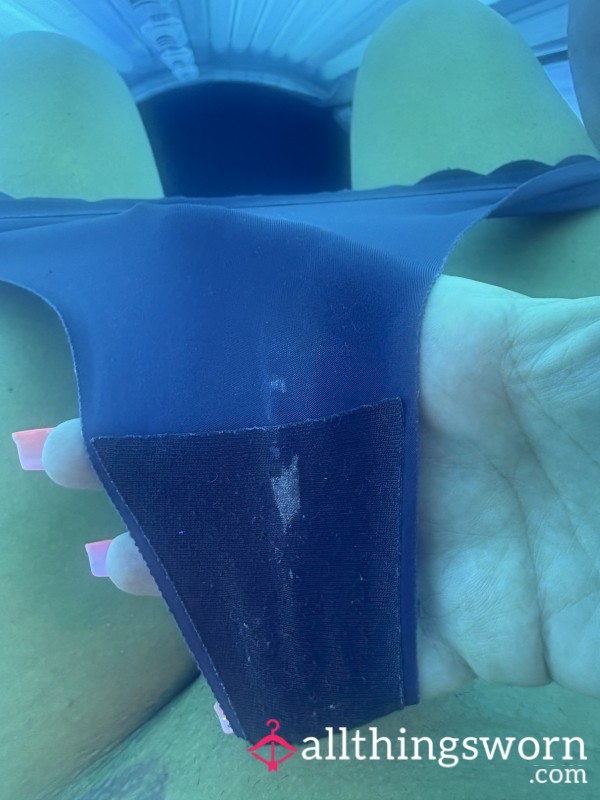Very Creamy Well Worn Thong From Work / Sunbed And Gym