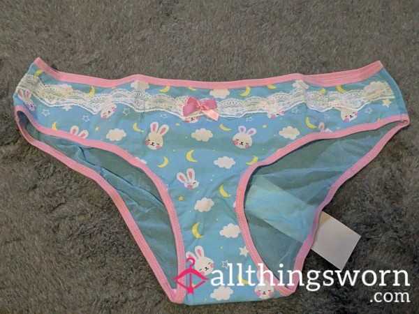 Very Cute Blue Panties With Sheer Back