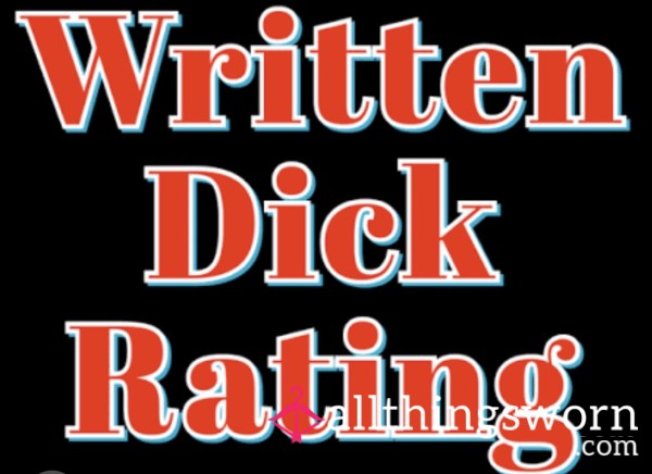 Very Detailed Written D*ck Rating 🍆 🦐