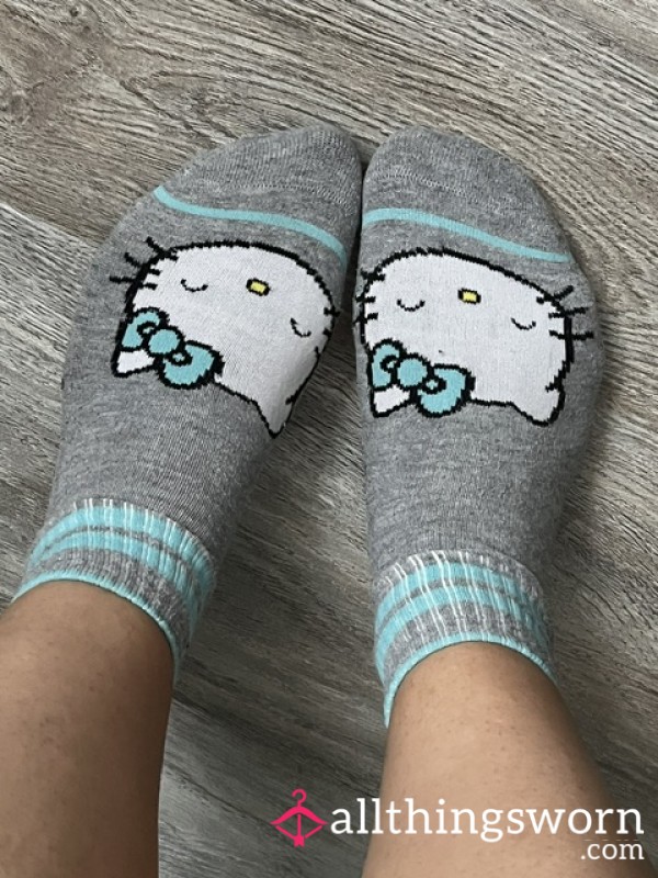 Very Dirty Hello Kitty Socks (worn 7 Days)