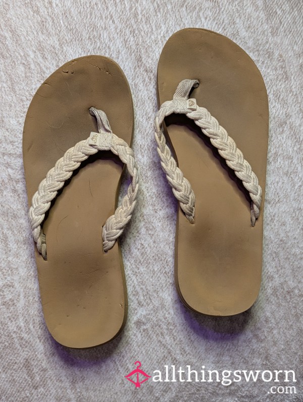 Very Dirty Well Worn Flip Flops