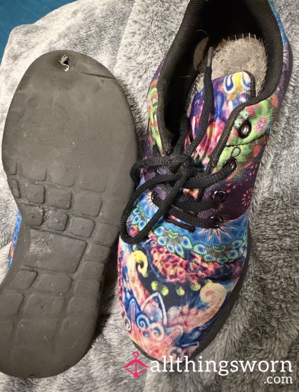 Very Loved And Very Used Tie-dye Shoes