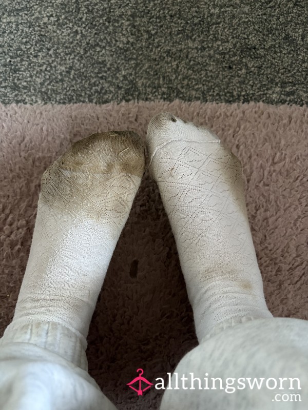 Very Muddy/stinky White Socks