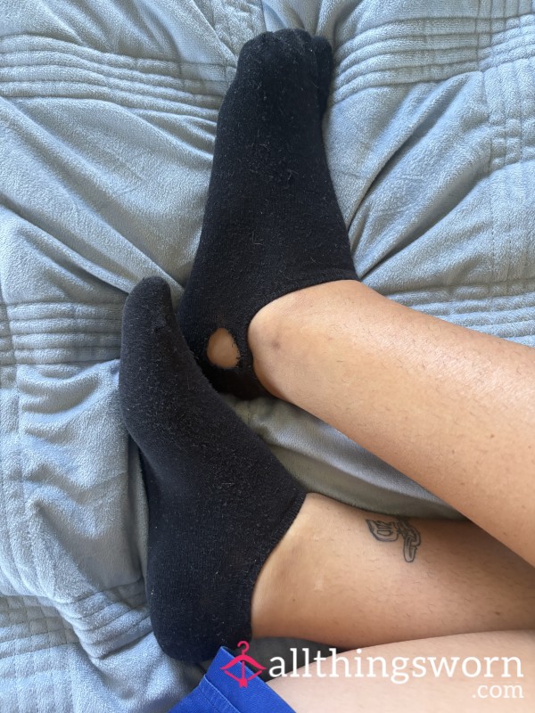 Very Old Black Ankle Socks