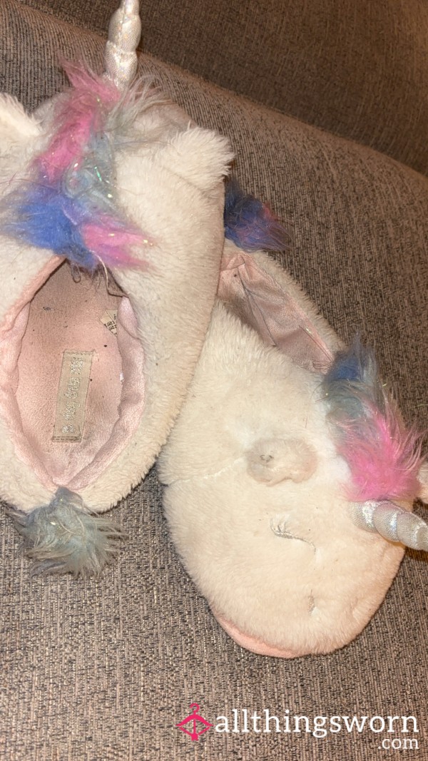 Very Old Dirty Unicorn Slippers