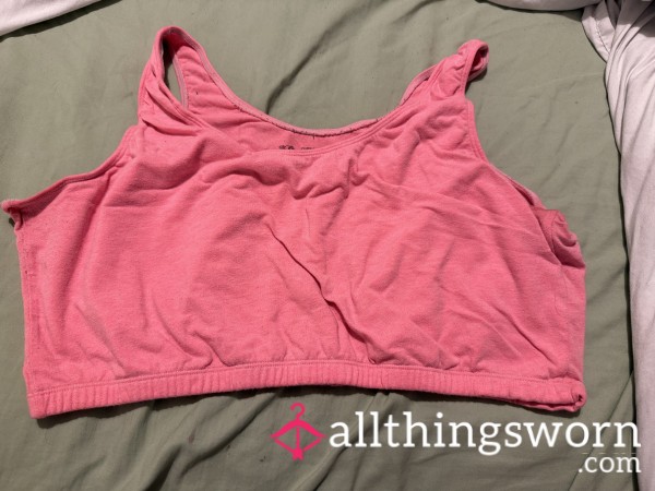 Very Old Hot Pink Cotton Sports Bra
