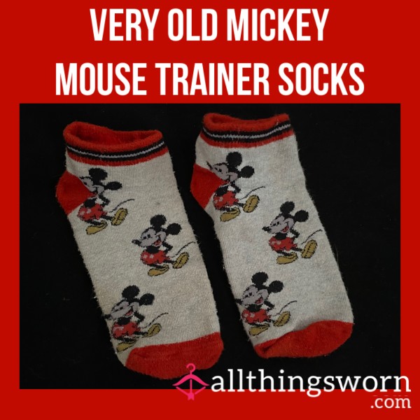 Very Old Mickey Mouse Trainer Socks🐭