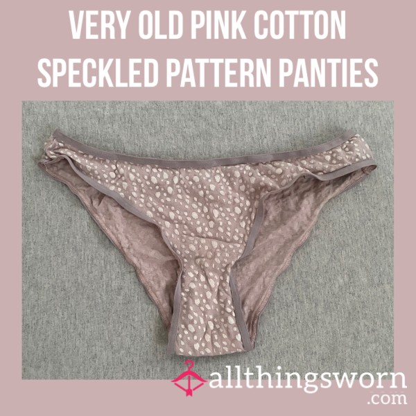 Very Old Pink Cotton Speckled Pattern Panties🌸