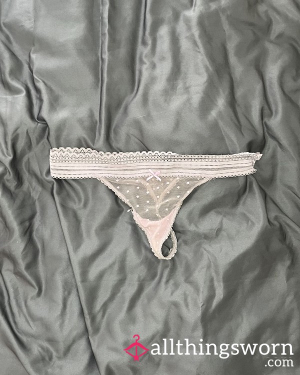 VERY OLD Pink Lacy G-String