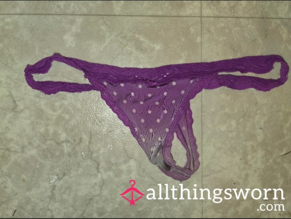 Very Old Purple Polkadot Thong