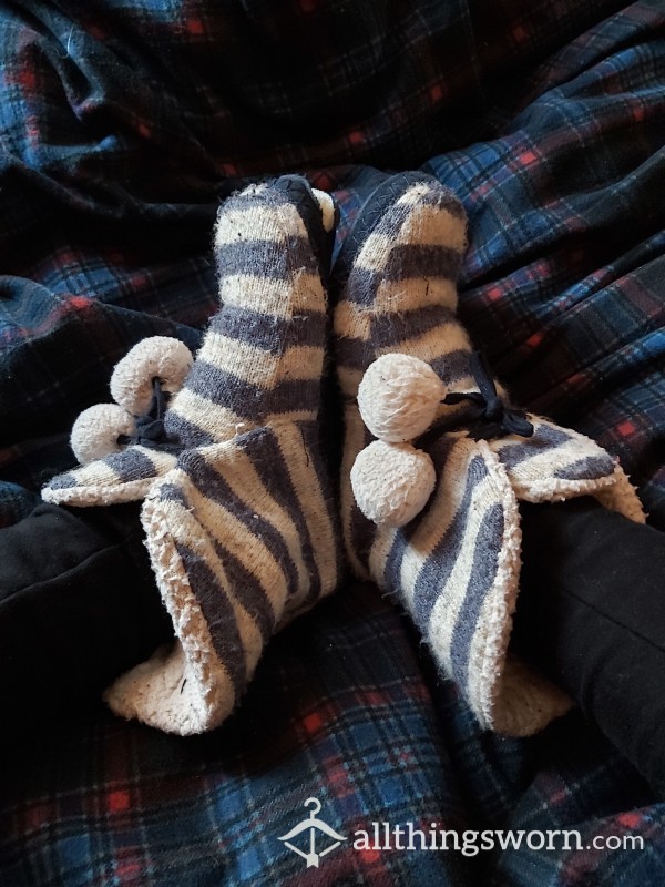 Very Old, Tatty & Bobbled Slippers