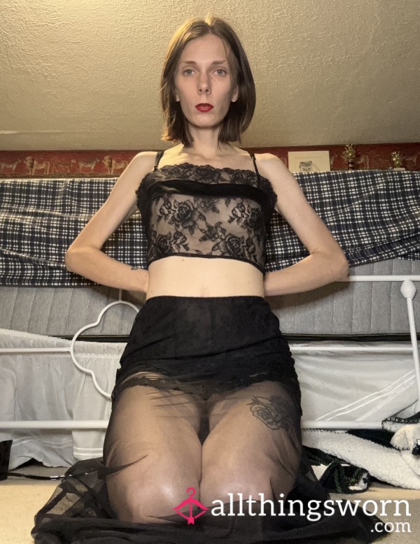 Very S**y Lingerie Set, Victoria Secret , Lace Top And Maxi Skirt