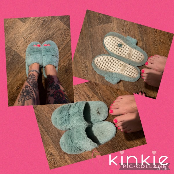 Very Smelly, Well Worn Fluffy Slippers