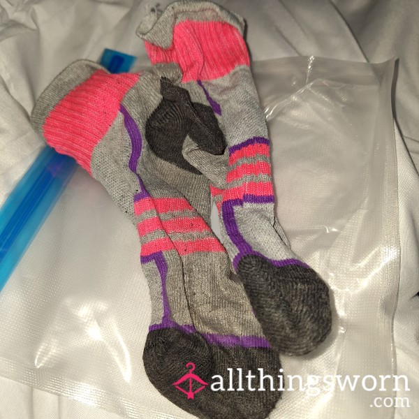 Very Stinky Ankle Socks Worn For 12 Hour Shift At Work Ready To Ship In Vacuum Airtight Sealed Discreet Packaging