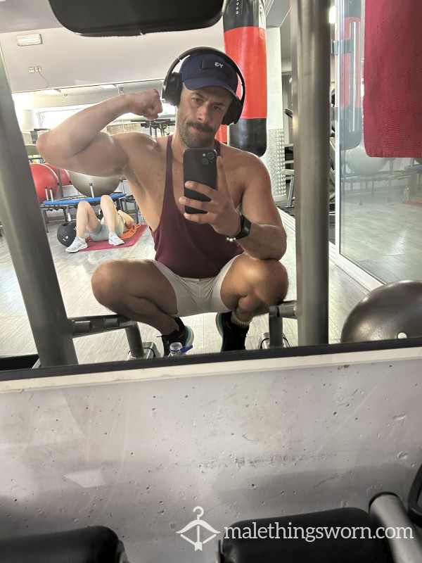 Very Sweaty Vest Top Shorts And Briefs Under Shorts That Has Not Been Washed In Weeks
