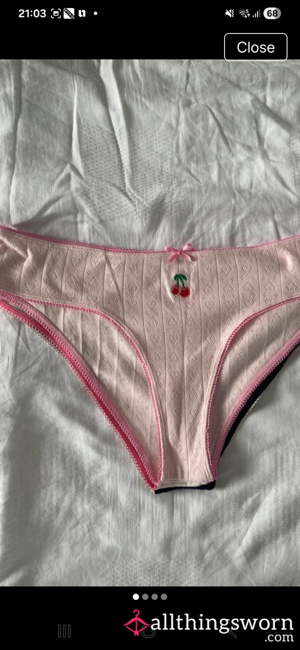 Very Sweet Girlie  Pink Hearts Panties With Pics X