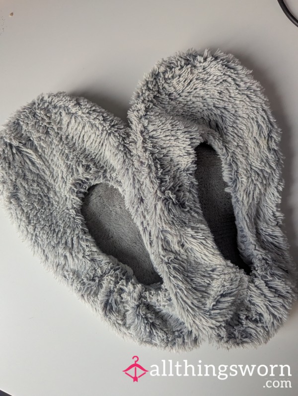 Very, Very Worn, Used And Dirty Soft, Fluffy Slippers