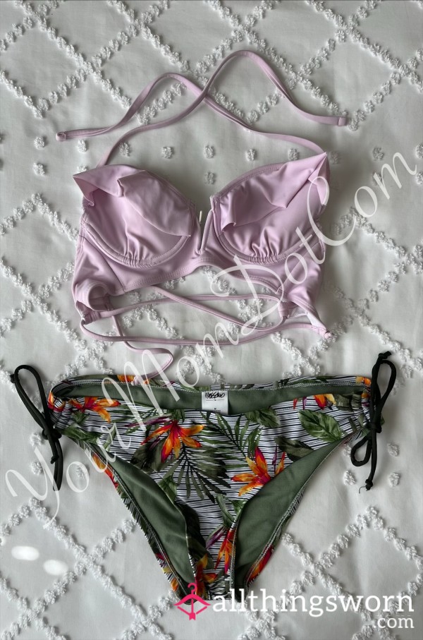 🩱Very Well Loved Pink & Flor*l Bikini