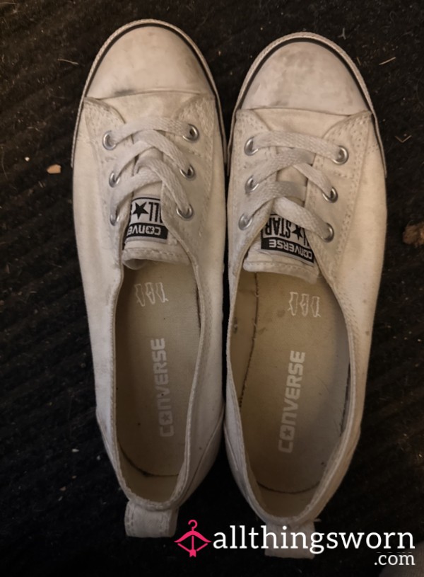 Very Well Loved & Worn White Converse