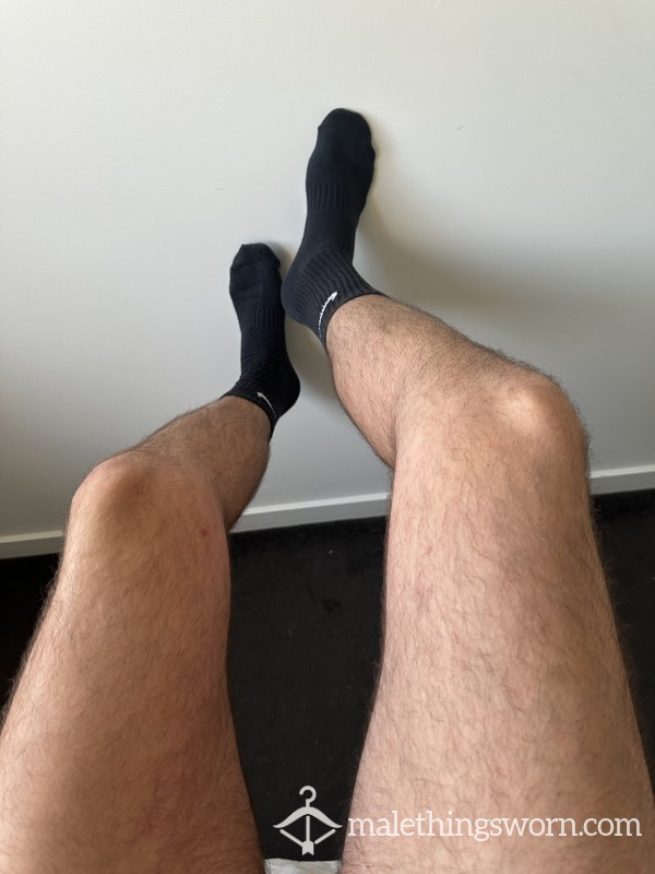 Very Well Used Black Nike Crew Socks