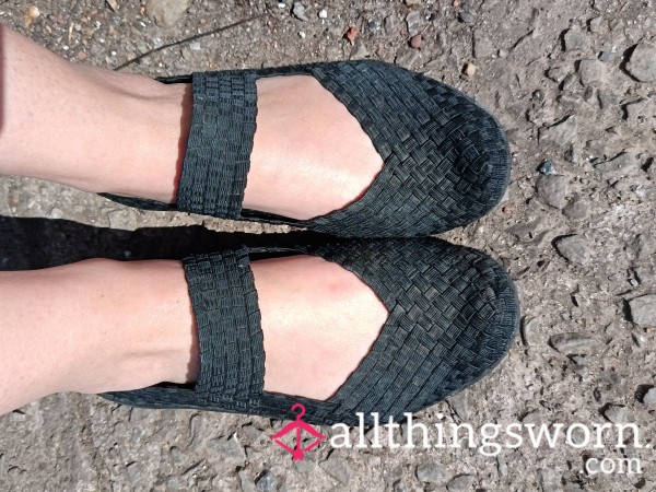 VERY Well Worn Ballet Style Pumps