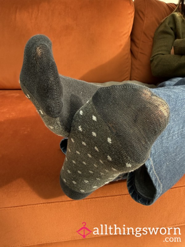 Very Well Worn Black Socks