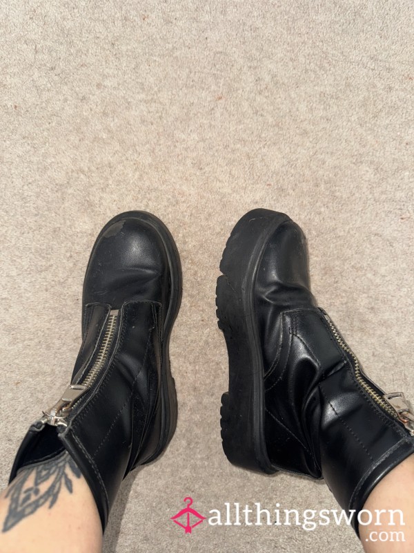 VERY Well Worn Chunky Boots