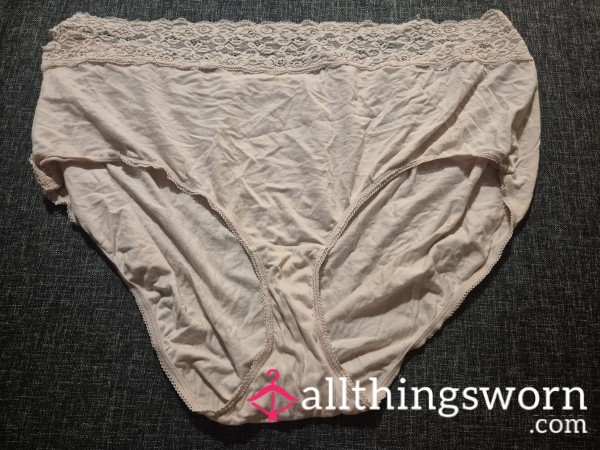 Very Well Worn Cotton & Lace Trim Panties 🖤